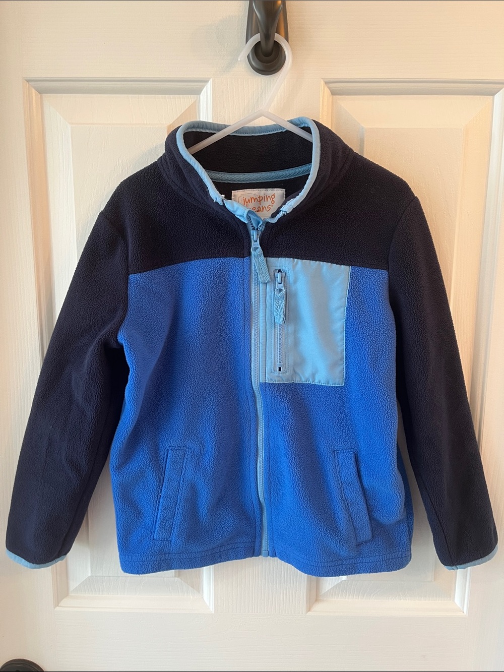 jumping beans Blue & Navy Zip-Up Fleece Jacket